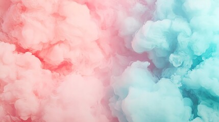 Fototapeta premium A vibrant blend of pink and blue clouds creates a dreamy, ethereal background, perfect for creative projects or calming visuals.