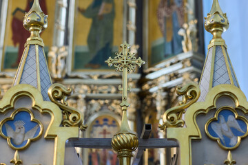 The Golden Cross serves as a significant symbol, embodying deep iconography within a Church setting