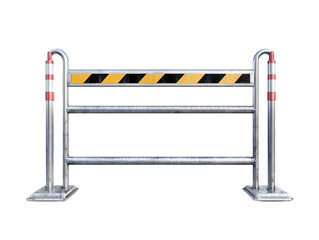 Obraz premium Construction barrier isolated on transparent background