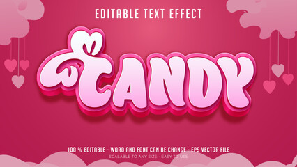 candy editable text effect