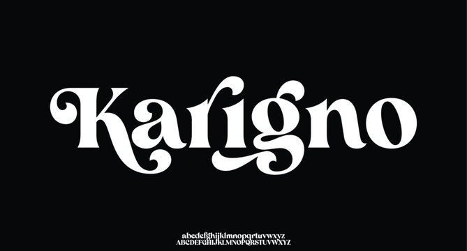 Naklejki Classy elegant font, vintage type or luxury premium typeface, vector English royal alphabet. Classic typography in modern or old art deco style, serif letters for modern or retro poster font 