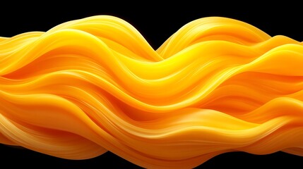 Abstract Orange Waves Flowing Design