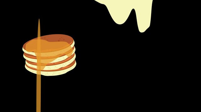 Animated National Pancake Day Greeting in alpha channel