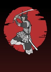 vector illustration of a warrior