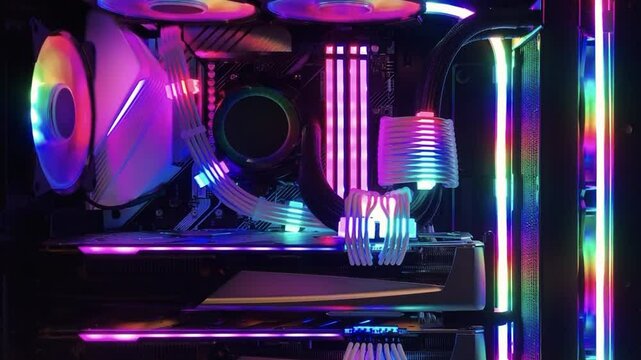 Cool Gamer Desktop PC Build with RGB Lighting and Modern Design