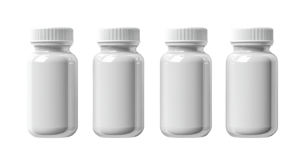 Clean organization for health products isolated on transparent background - Generative AI