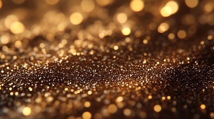 Golden Glitter Background Shimmering Lights Sparkle