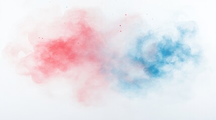 Fototapeta premium A red and blue cloud with white background