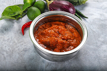Indian cuisine - butter chicken with sauce