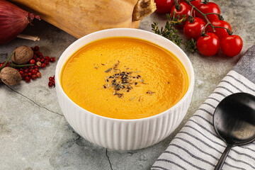 Vegetarian Pumpkin soup with spices