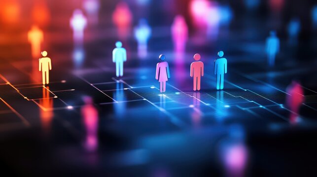 People exploring futuristic digital interface, glimpse into interactive technology and user experience