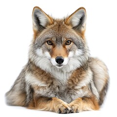 Fototapeta premium Coyote portrait, winter setting, wildlife photography, nature