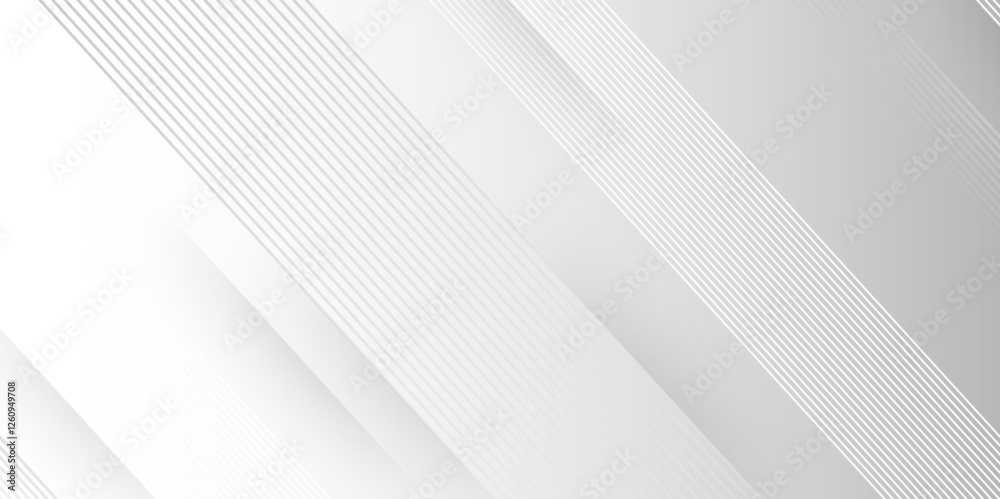 Aufkleber Elegant abstract background with grey lines with shadow. modern abstract gray line light dynamic shape composition background. Gray and white geometric background with copy space. , Modern design.	