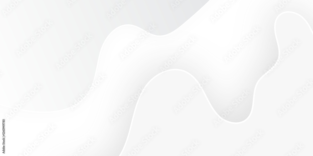 Poster paper cut background. white wave papercut trendy design. vector origami waves.abstract modern white 