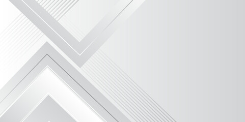 Abstract white and grey triangle overlay texture background. Modern elegant white gray banner background with creative design and shiny lines.Light gray triangle abstract subtle vector background..	