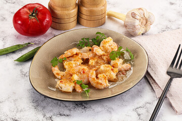 Stir fried prawn in sweet and sour sauce