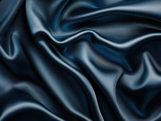 Obraz premium Richly textured satin fabric showcasing elegant folds and reflective shine on a ball gown