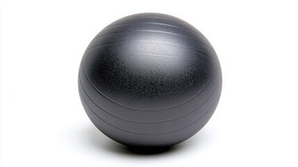 Sleek Black Exercise Ball for Fitness and Workout Sessions, Ideal for Strength Training, Stabilization, and Core Exercises in Gym Environments