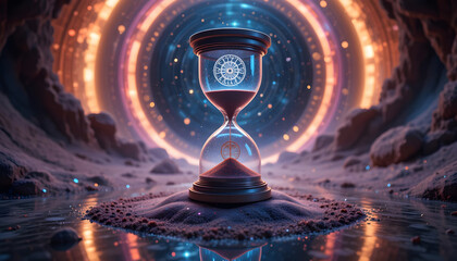 hourglass floating mid