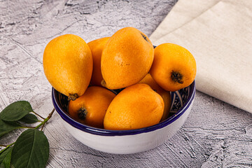 Ripe sweet juicy medlar fruit