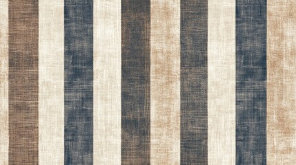 Fototapeta premium Rustic ticking stripe pattern with crosshatch texture for fabric and interior design