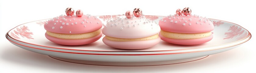 Trio of delicious decorated cupcakes, sweet treat perfect for dessert, parties, or satisfying cravings