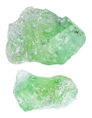 Fototapeta premium natural specimens of uncut herderite rocks cutout