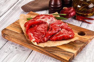 Raw beef meat for cooking