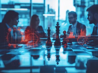 Chess game concept: Strategy, planning and tactics in business