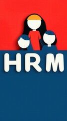 Creative HRM illustration representing teamwork and collaboration.