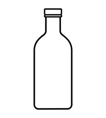plastic bottle line art vector illustration