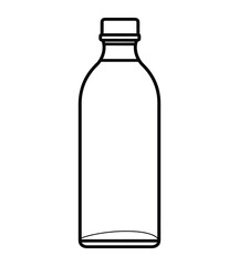 plastic bottle line art vector illustration