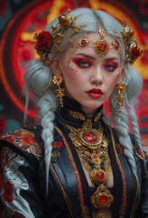 Oriental Steampunk Empress – Fantasy Character Portrait