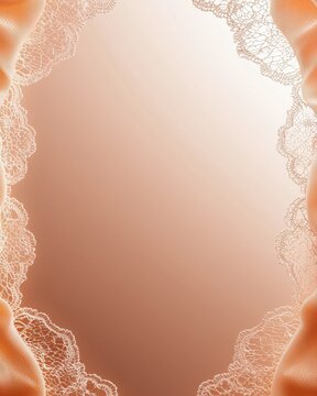 Delicate Lace Frame with Soft Fabric Background for Elegant Design
