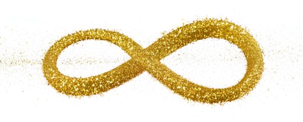 gold infinity symbol made of golden glitter png clipart transparent