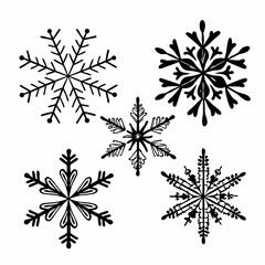 set of snowflakes