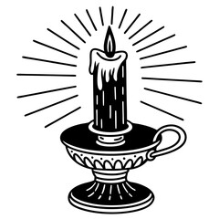candlestick with candle