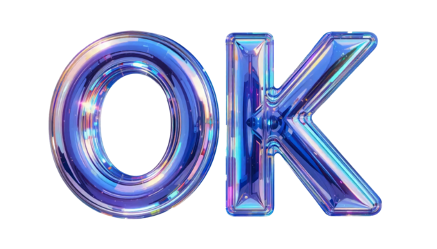 ok text 3d design 3d font design ok