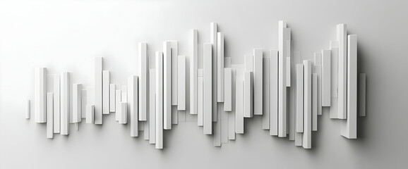 Obraz premium Abstract financial background with a white bar graph and data chart