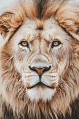 Close-Up Portrait of a Male Lion