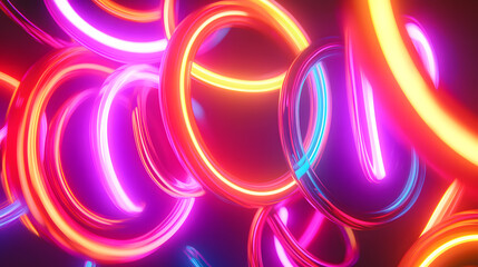 abstract background with glowing circles