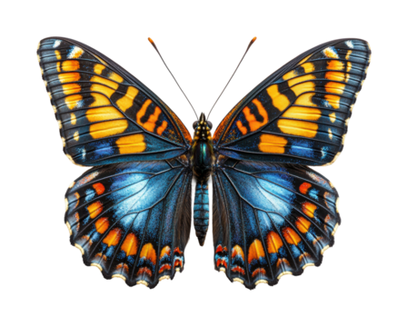 Captivating butterfly display nature beauty isolated on transparent background - Generative AI