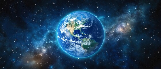 Beautiful view of Earth from space.