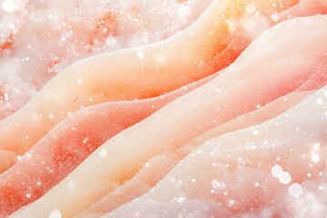 Fototapeta premium Fine Glitter Texture With Shimmering Particles in Soft Peachy-Pink Colors Creating a Minimalist Aesthetic for Creative Projects