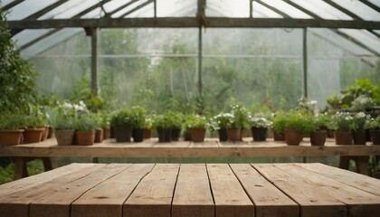 Tranquil Interior Empty Glasshouse Ready for Growth
9