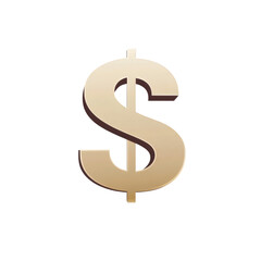 Obraz premium Dollar sign on a transparent background