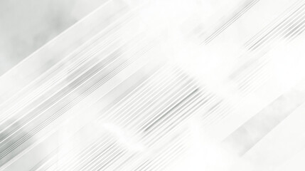 Fototapeta premium A modern abstract digital background with geometric white and grey triangle structures, reflective glossy squares, and a layered stripe pattern. The futuristic theme makes it ideal for banners and pre