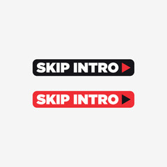 Vector skip intro button design
