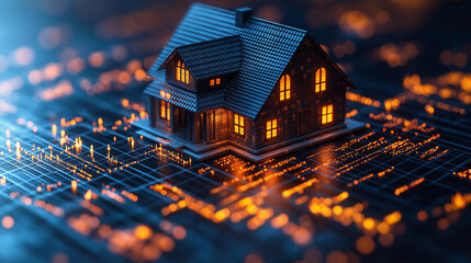 Digital Mortgage and Real Estate Investment Concept  
