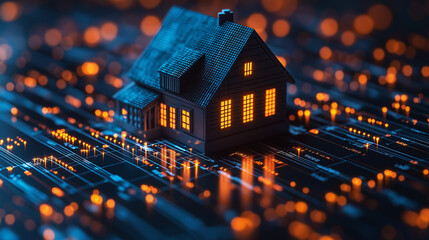 Digital Mortgage and Real Estate Investment Concept  
